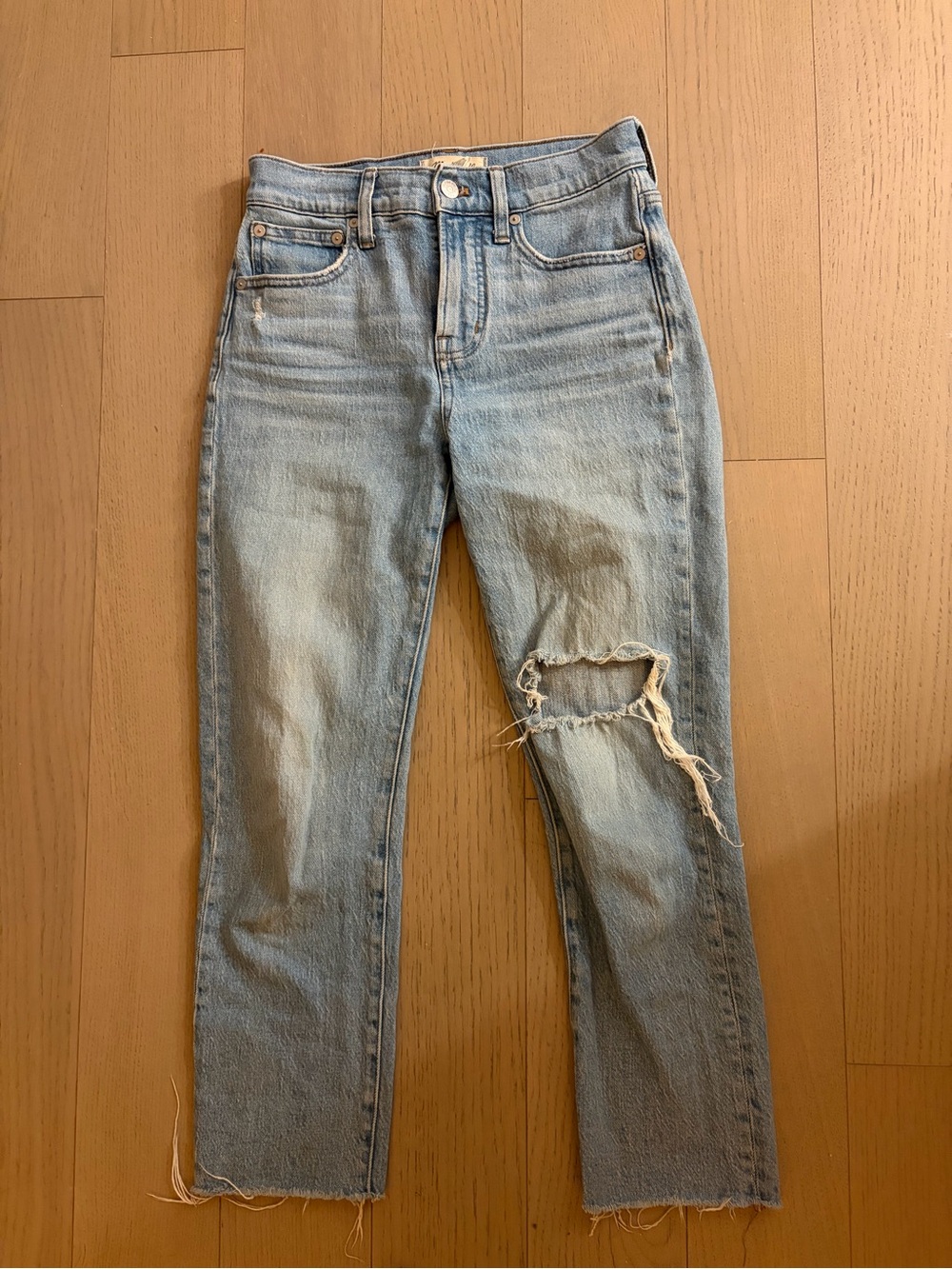 Madewell Perfect Vintage Light Blue Women's Distressed Jeans Size 25P